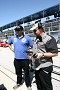 Albert and Marty look on during a very hot practice day at the Paul Revere 250. 