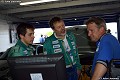 Wayne Nonnamaker, Joe Nonnamaker, and Mike Thomas look at vehicle data after one of the sessions. 